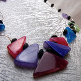 handmade semi-precious bead unique necklace