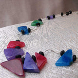 handcrafted sterling silver with bright agate semi-precious beads
