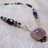 dainty purple semi-precious necklace