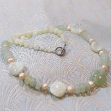 handmade green jade necklace