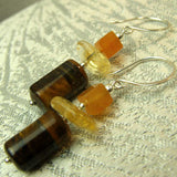 tigers eye earrings