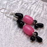 statement earrings, semi-precious bead statement earrings
