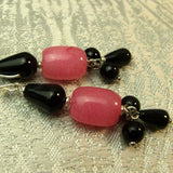 beaded semi-precious earrings