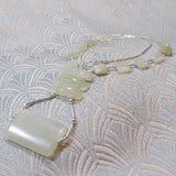 handmade delicate necklace semi-precious jade necklace