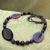 unique chunky purple bead necklace design