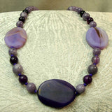 large semi-precious stone beaded statement necklace