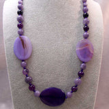 purple semi-precious chunky bead necklace