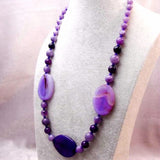 handmade purple semi-precious stone necklace