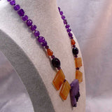 chunky statement necklace, semi-precious jewellery B17