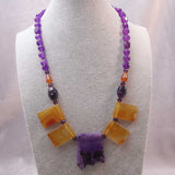 chunky statement necklace, semi-precious jewellery B17