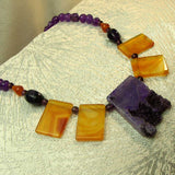 chunky statement necklace, semi-precious jewellery B17