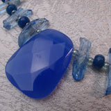 chunky blue crystal pendant