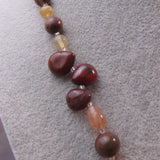 brown semi-precious beads