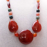 handmade chunky semi-precious bead statement necklace