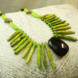 unusual handmade semi-precious stone necklace