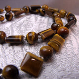 brown semi-precious tigers eye beads