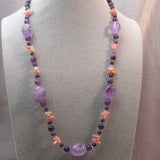 handcrafted amethyst bead necklace
