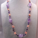unique handcrafted amethyst statement necklace