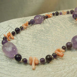 handmade amethyst necklace, unique handmade statement jewellery