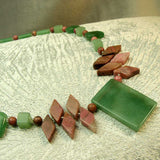 handcrafted jewellery necklace green semi-precious stone beads