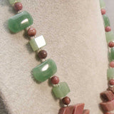 green semi-precious stone beads