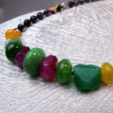 handmade semi-precious agate bead necklace
