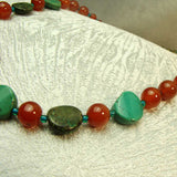 carnelian turquoise semi-precious beads