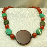 chunky necklace handmade semi-precious chunky bead necklace