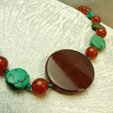 semi-precious bead necklace, chunky bead necklace