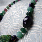 green agate pendant necklace