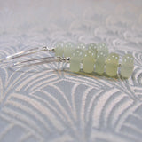 long jade handmade earrings