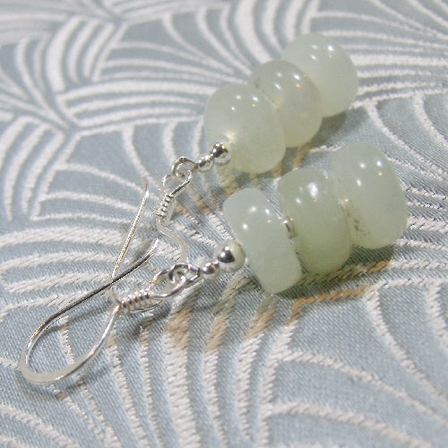 handmade beaded earrings semi-precious jade beads