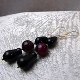 handmade semi-precious bead earring design