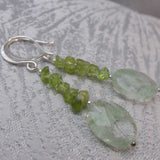 green semi-precious stone earrings