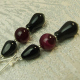 semi-precious bead handmade earrings