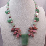 unusual handcrafted semi-precious stone necklace