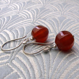 short drop carnelian earrings