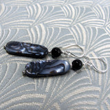 handcrafted drop earrings, semi-precious stone drop earrings uk