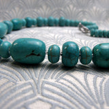 chunky turquoise semi-precious stone beads