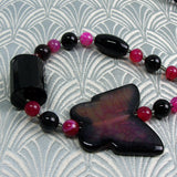 handmade necklace, unique handcrafted jewellery uk, chunky necklace , semi-precious handcrafted necklace