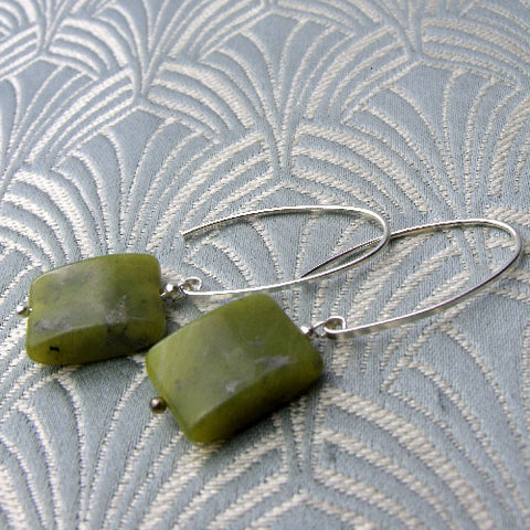Long semi-precious stone earrings, long semi-precious earrings BB70