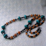 unique long necklace handmade uk from semi-precious stone beads