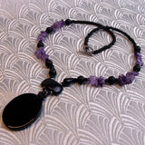 black onyx semi-precious necklace unique design