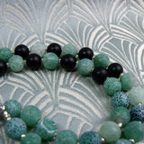 green agate semi-precious beads