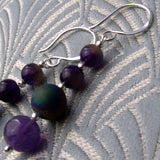 purple semi-precious jewellery earrings