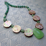 chunky green statement necklace uk