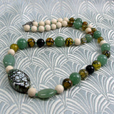 unique handmade green necklace uk