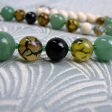 green semi-precious gemstone beads