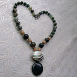green handmade pendant necklace uk