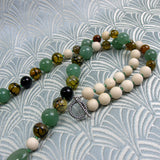 unique green necklace handmade semi-precious gemstone beads